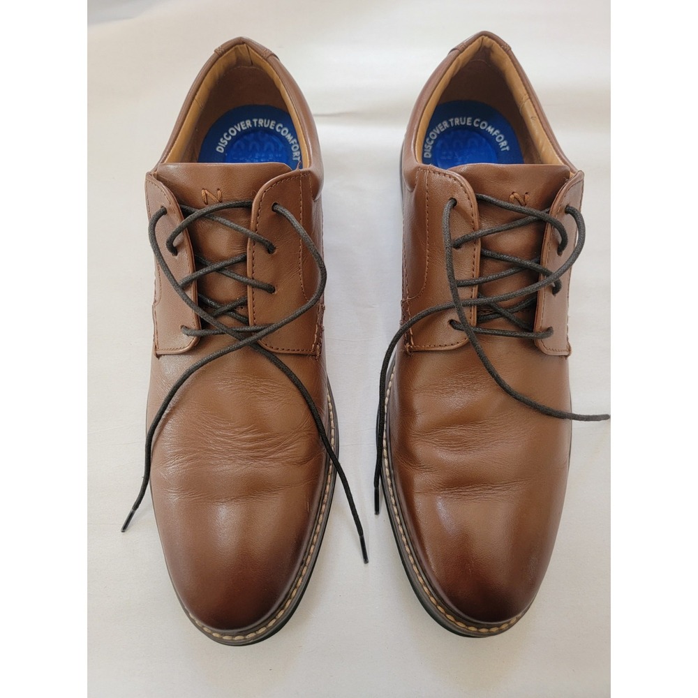 Nunn Bush Men's Westfield Cognac Comfort Plain Toe Oxford Size: 10.5